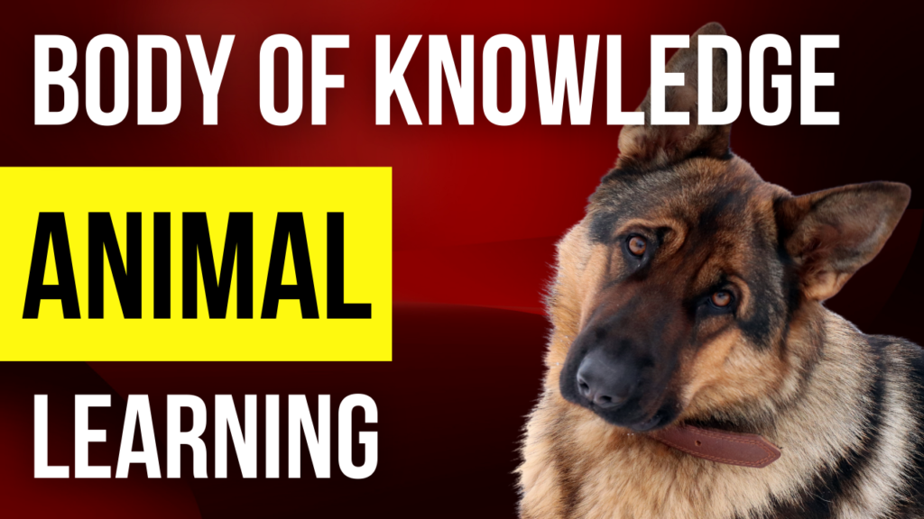 Body of Knowledge Animal Learning Dog Works Training Company